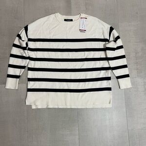 Black and White Striped Sweater